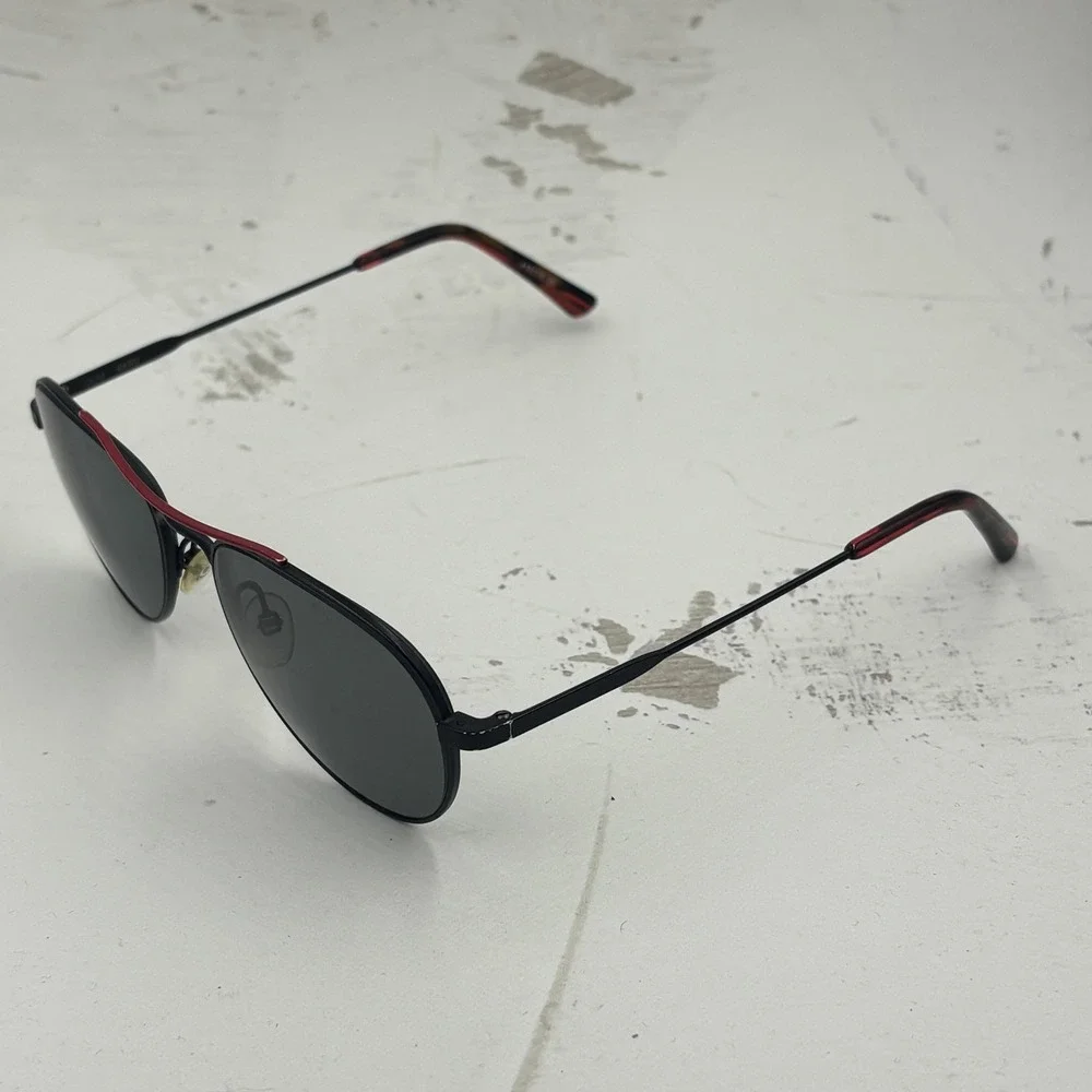 Etnia Barcelona OLAF BKRD Aviator Sunglasses Black Red Metal 52-16-135